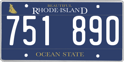 RI license plate 751890