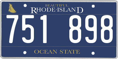 RI license plate 751898