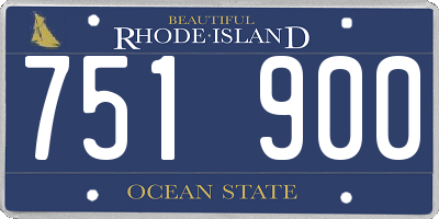 RI license plate 751900