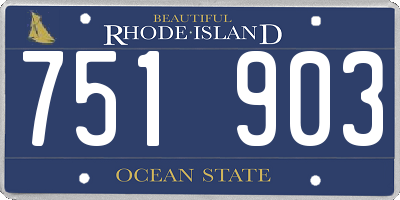RI license plate 751903