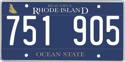 RI license plate 751905