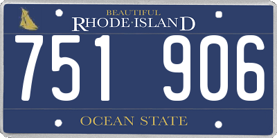RI license plate 751906