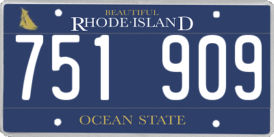 RI license plate 751909
