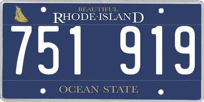 RI license plate 751919