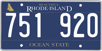 RI license plate 751920