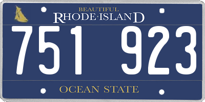 RI license plate 751923