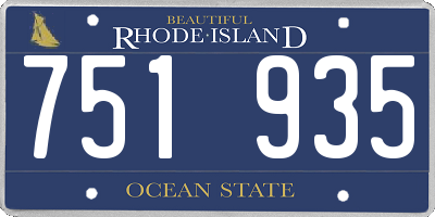 RI license plate 751935