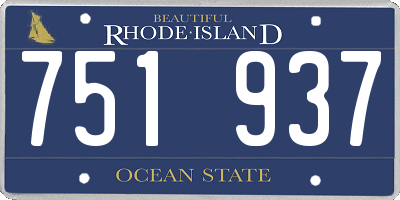 RI license plate 751937