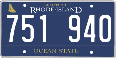 RI license plate 751940