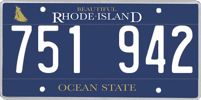 RI license plate 751942
