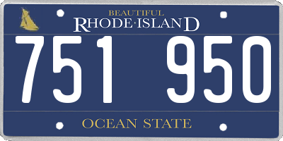 RI license plate 751950