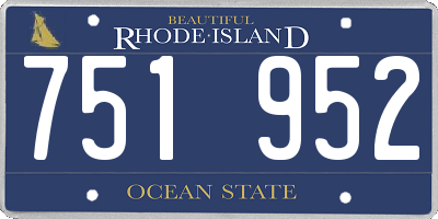RI license plate 751952