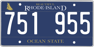 RI license plate 751955
