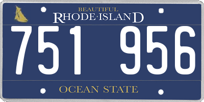 RI license plate 751956