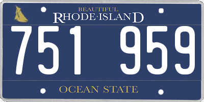 RI license plate 751959