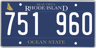 RI license plate 751960