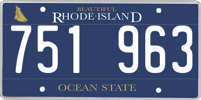 RI license plate 751963