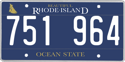 RI license plate 751964