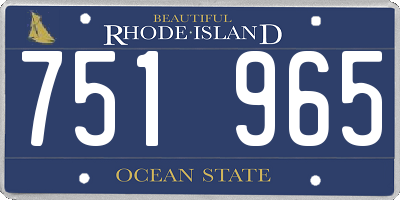 RI license plate 751965
