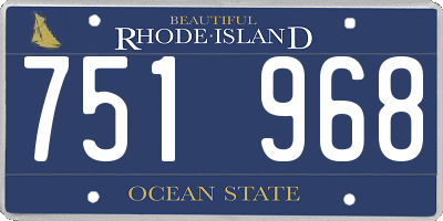 RI license plate 751968
