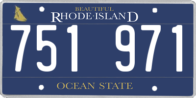 RI license plate 751971