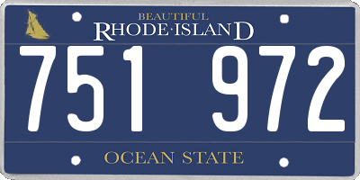RI license plate 751972