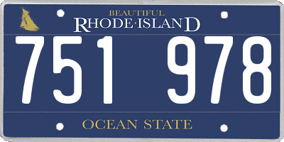 RI license plate 751978