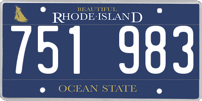 RI license plate 751983