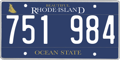 RI license plate 751984