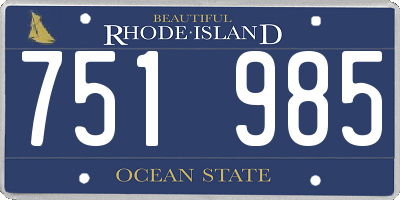 RI license plate 751985