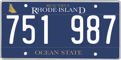 RI license plate 751987