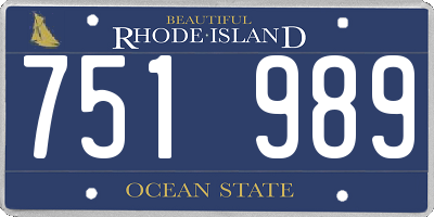 RI license plate 751989