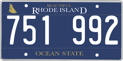 RI license plate 751992