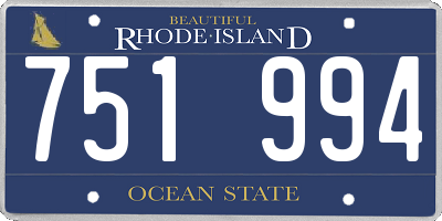 RI license plate 751994