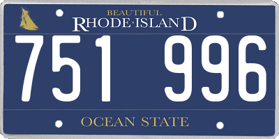 RI license plate 751996