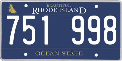 RI license plate 751998