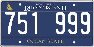 RI license plate 751999