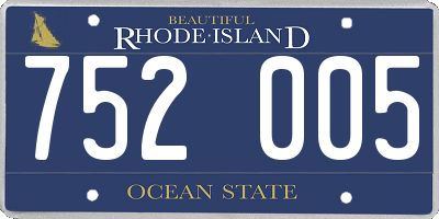RI license plate 752005