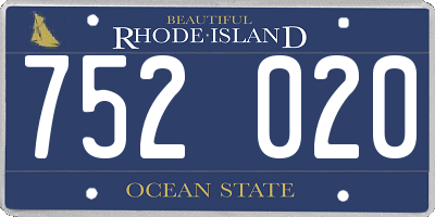 RI license plate 752020