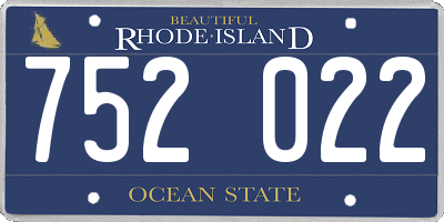 RI license plate 752022