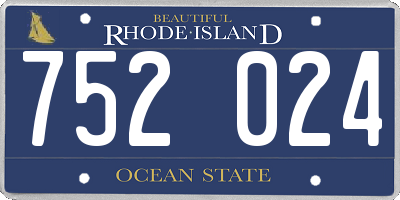RI license plate 752024