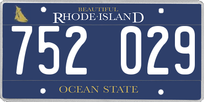 RI license plate 752029