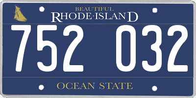 RI license plate 752032