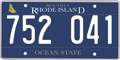 RI license plate 752041