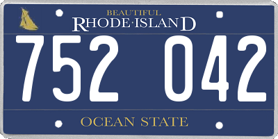 RI license plate 752042