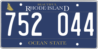 RI license plate 752044