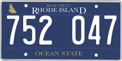 RI license plate 752047