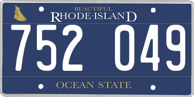 RI license plate 752049
