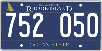 RI license plate 752050