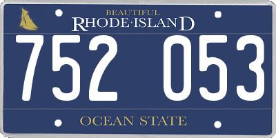 RI license plate 752053